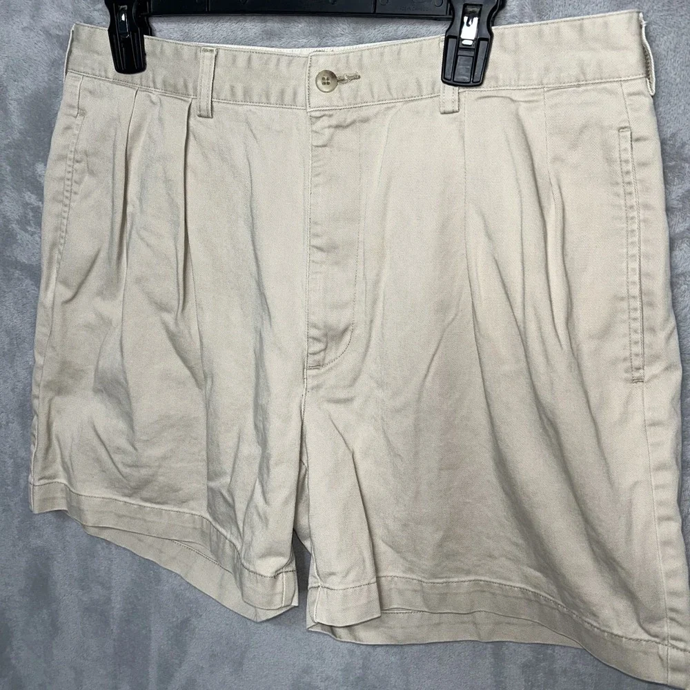 Vintage Polo Ralph Lauren Andrew Short Mens 34 Beige Pleated Chino  Casual Prep